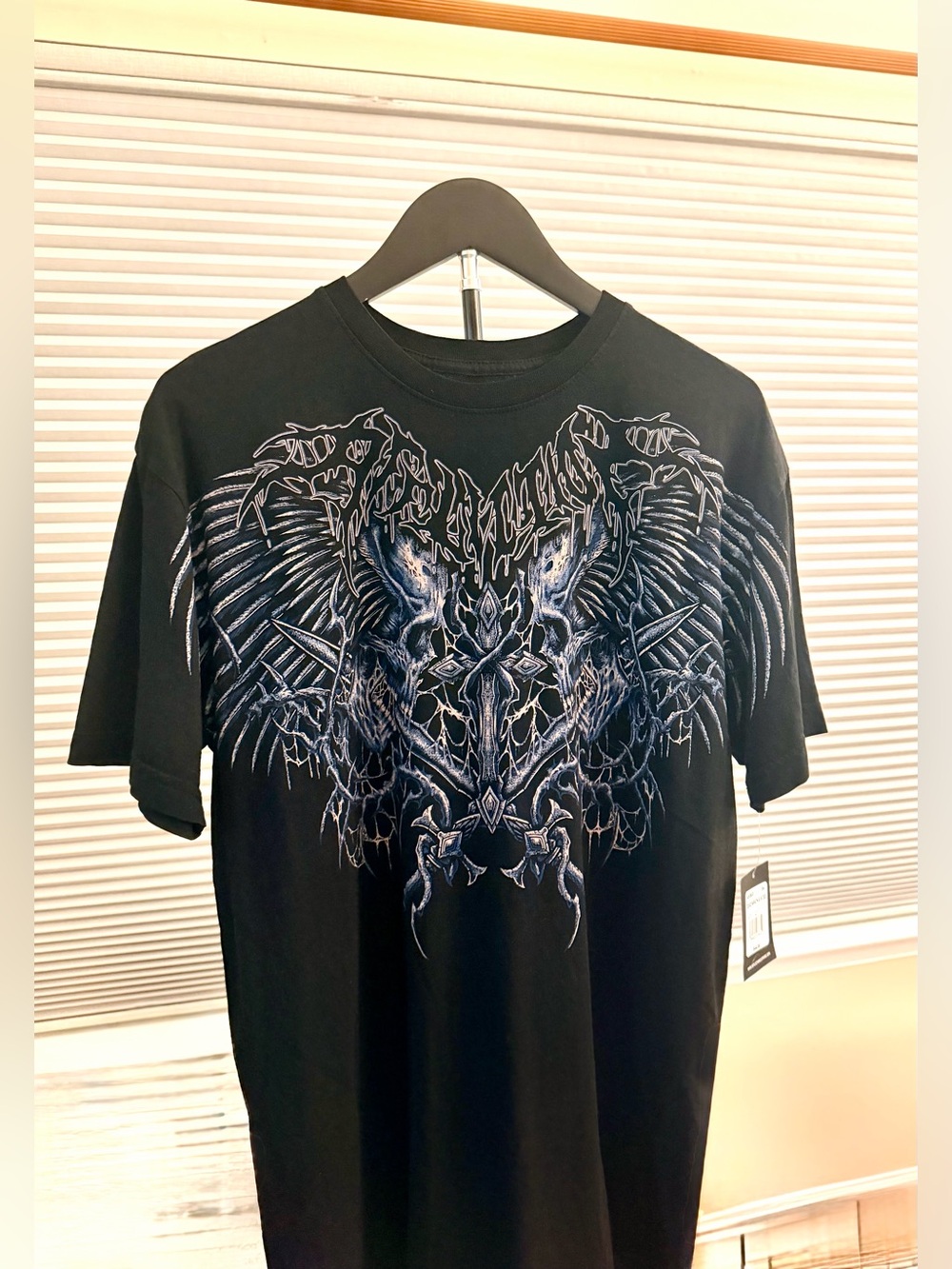 Affliction Toxic Wrath Graphic Tee Black NWT Size L